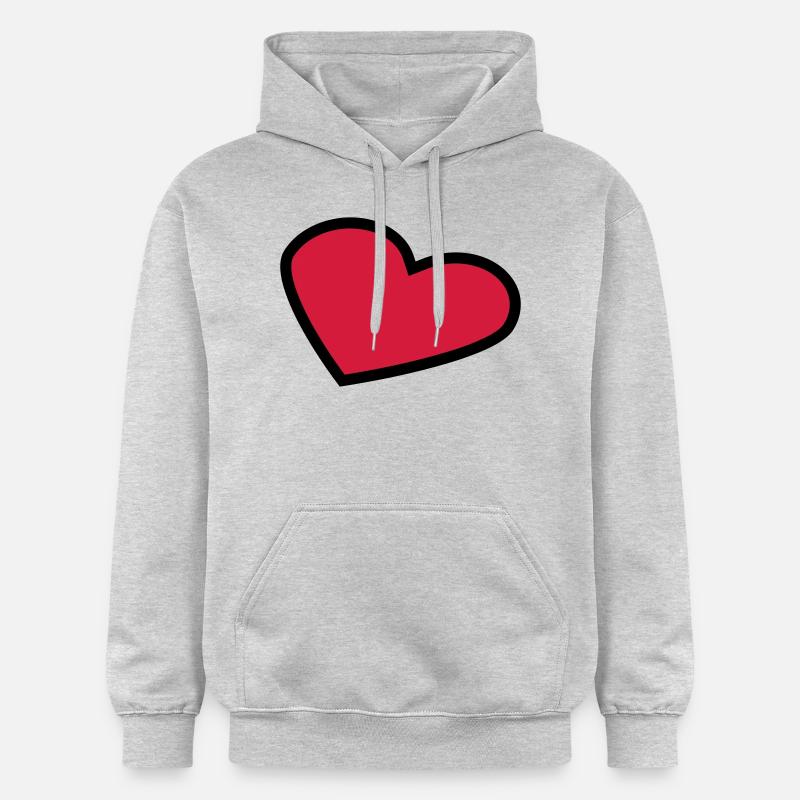 perspective_heart_outline_2c - Sweat à capuche Softstyle® Gildan Unisexe - gris clair chiné