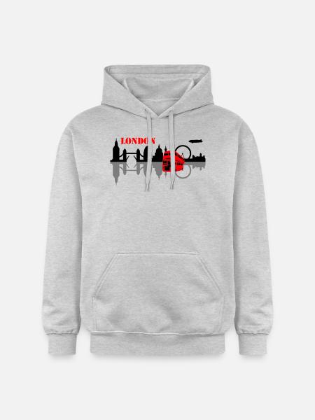 london skyline - Gildan Unisex Softstyle® Midweight Hoodie - light heather grey