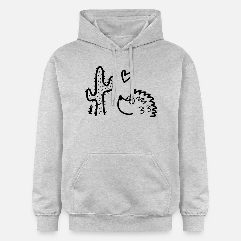 Igel in love - Sweat à capuche Softstyle® Gildan Unisexe - gris clair chiné
