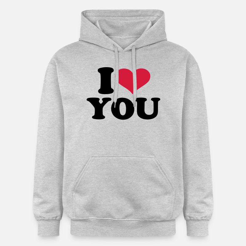Je t'aime - Sweat à capuche Softstyle® Gildan Unisexe - gris clair chiné