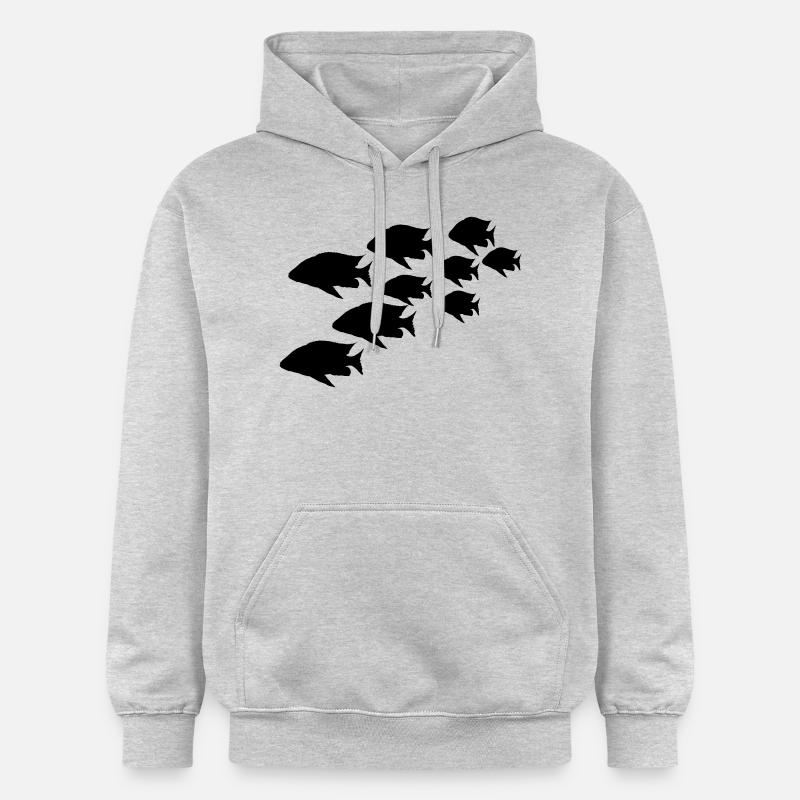 Pêche - Sweat à capuche Softstyle® Gildan Unisexe - gris clair chiné
