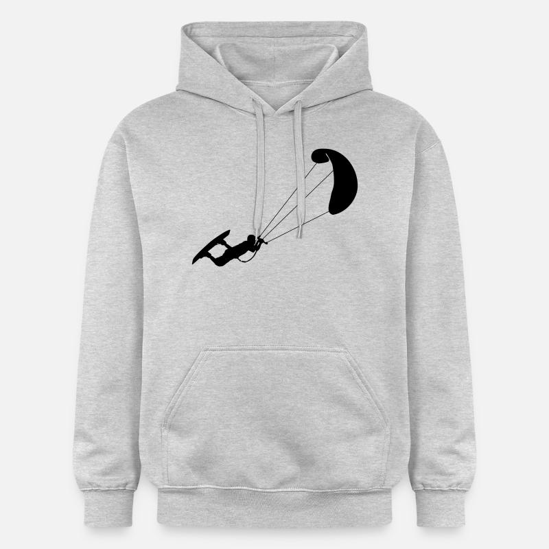 Kitesurfing - Sweat à capuche Softstyle® Gildan Unisexe - gris clair chiné