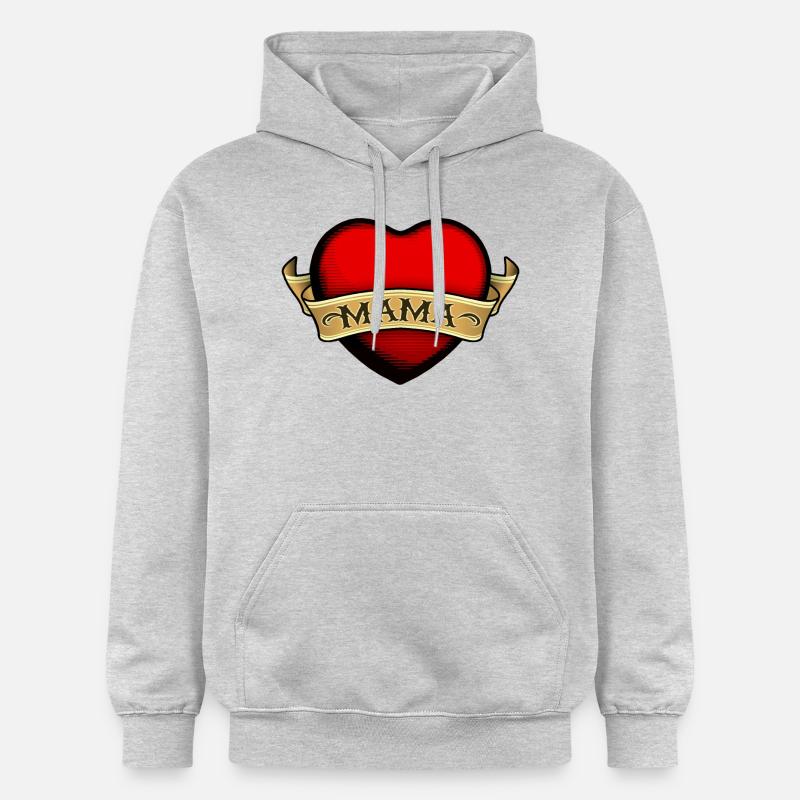 design mama mom mutter - Gildan Unisex Softstyle® Midweight Hoodie - Hellgrau meliert