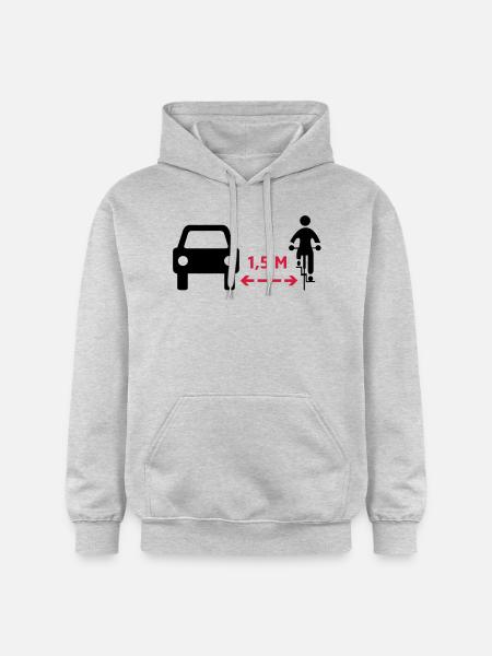 Abstand halten! - Gildan Unisex Softstyle® Midweight Hoodie - Hellgrau meliert