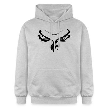 Yeux mauvais - Sweat à capuche Softstyle® Gildan Unisexe - gris clair chiné - Devant - Liana (172cm) & Jaron (178cm)