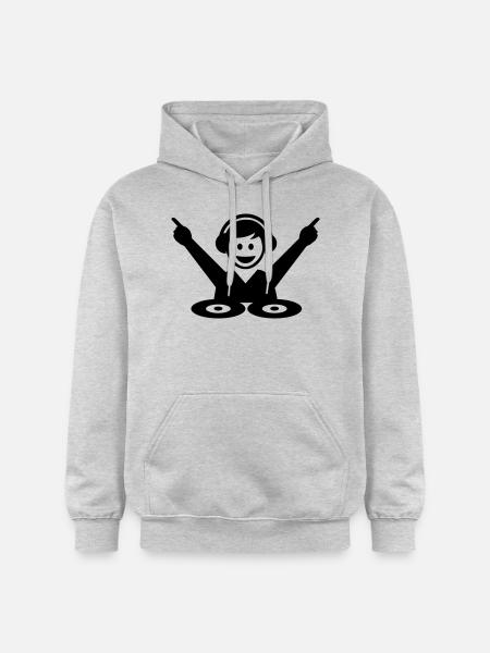 DJ - Sweat à capuche Softstyle® Gildan Unisexe - gris clair chiné