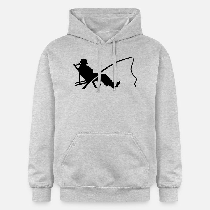 Pêche - Sweat à capuche Softstyle® Gildan Unisexe - gris clair chiné