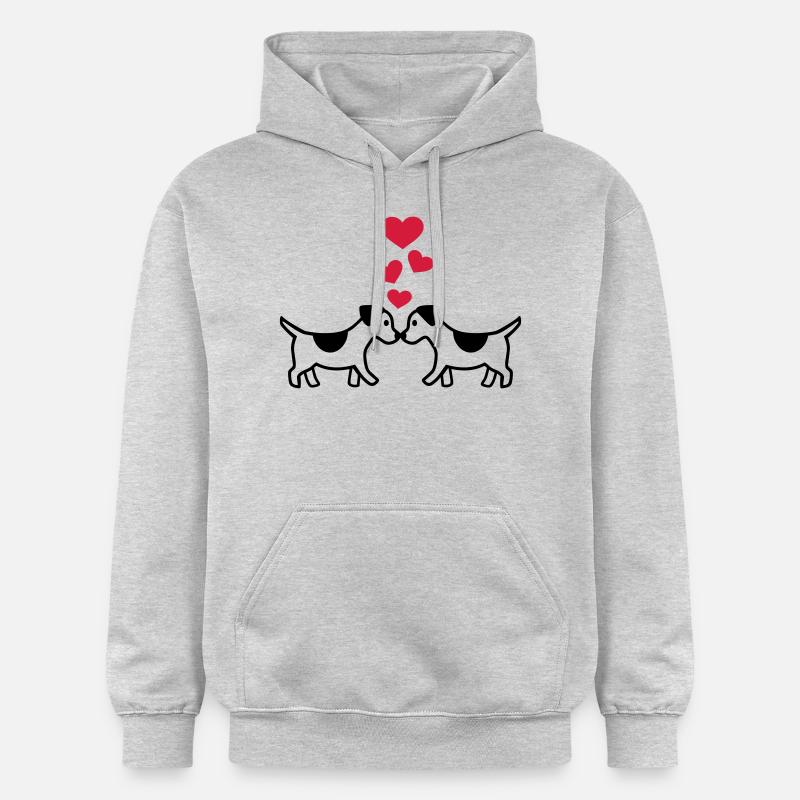 Chien - Sweat à capuche Softstyle® Gildan Unisexe - gris clair chiné