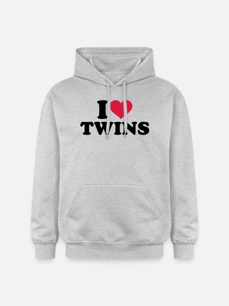Zwillinge - Gildan Unisex Softstyle® Midweight Hoodie - Hellgrau meliert