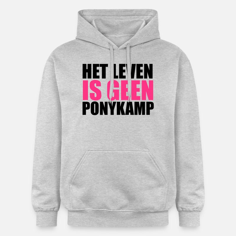 Het Leven is geen Ponykamp - Sweat à capuche Softstyle® Gildan Unisexe - gris clair chiné