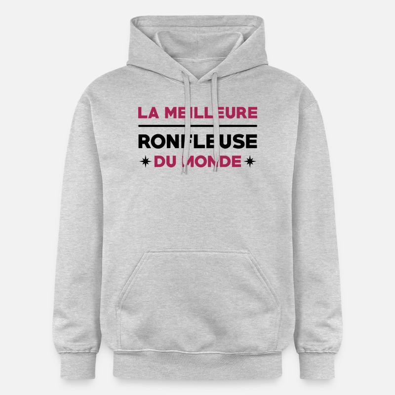 Ronfleur / Ronfleuse / Ronfler / Ronflement - Sweat à capuche Softstyle® Gildan Unisexe - gris clair chiné