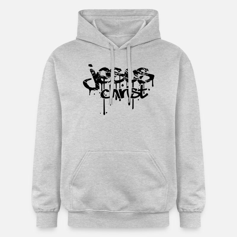christ blod tårar repa graffiti droppe tatuering b - Gildan luvtröja unisex Softstyle® Midweight - ljusgråmelerad