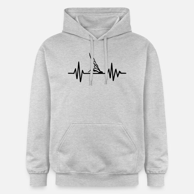 Planche a voile - Sweat à capuche Softstyle® Gildan Unisexe - gris clair chiné