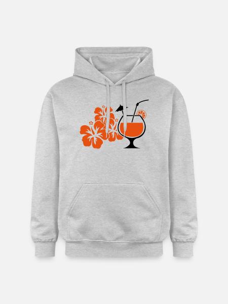 hawaii_blumen_cocktail - Sweat à capuche Softstyle® Gildan Unisexe - gris clair chiné