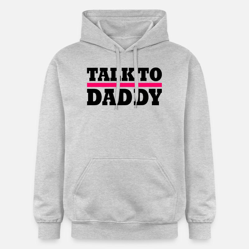 Talk to daddy - Sweat à capuche Softstyle® Gildan Unisexe - gris clair chiné