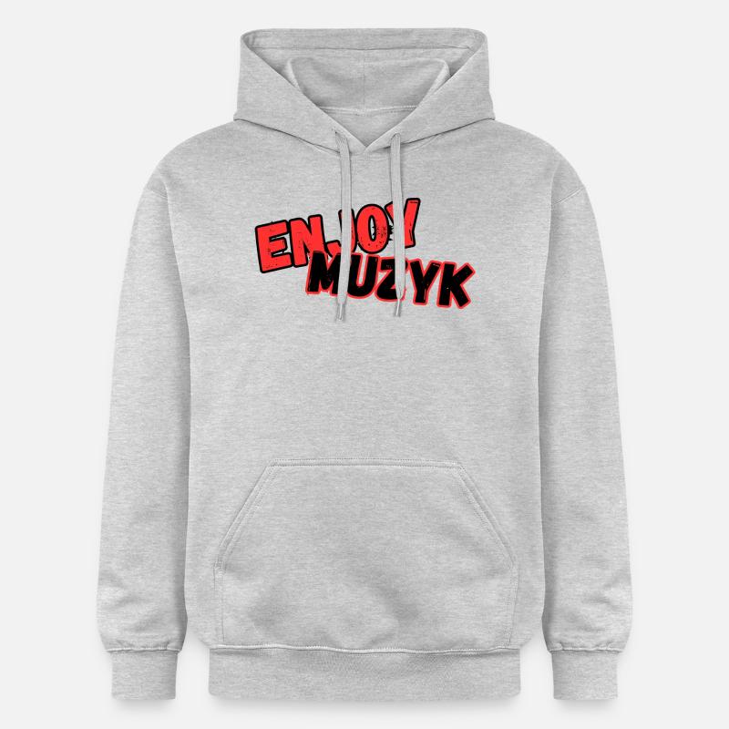 enjoy muzyk - Sweat à capuche Softstyle® Gildan Unisexe - gris clair chiné