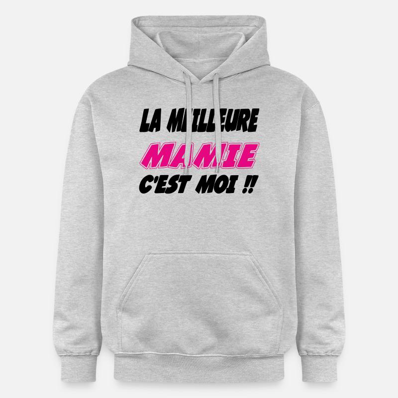 La meilleure MAMIE c'est moi - Sweat à capuche Softstyle® Gildan Unisexe - gris clair chiné