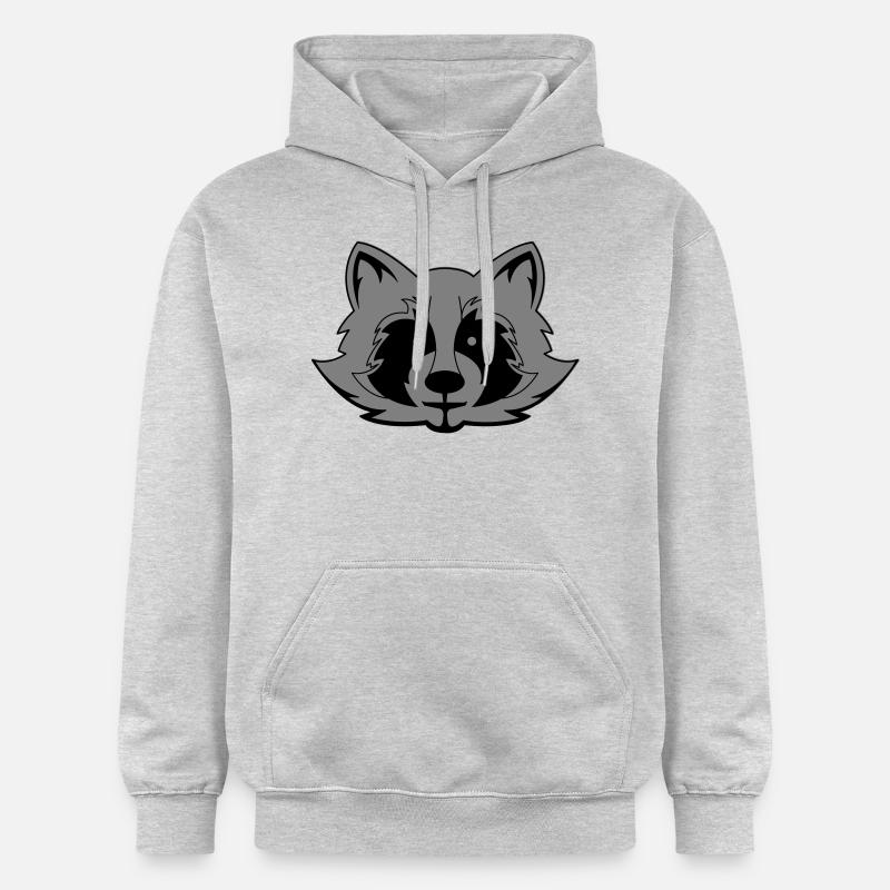 Bande dessinée raton laveur - Sweat à capuche Softstyle® Gildan Unisexe - gris clair chiné