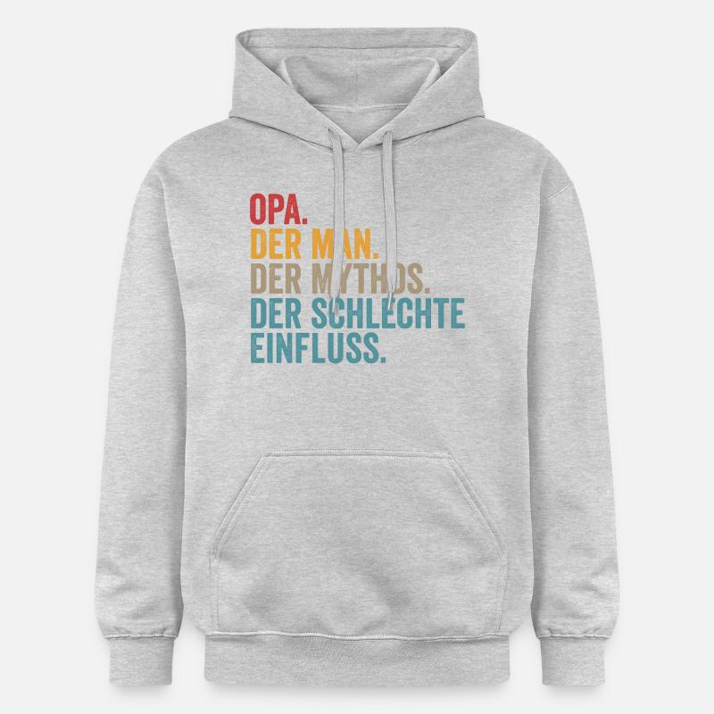 Papy Papy - Sweat à capuche Softstyle® Gildan Unisexe - gris clair chiné