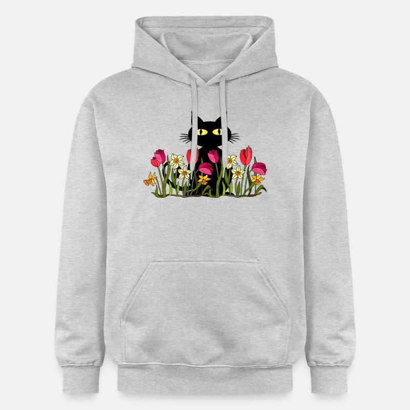 Chat - Sweat à capuche Softstyle® Gildan Unisexe - gris clair chiné
