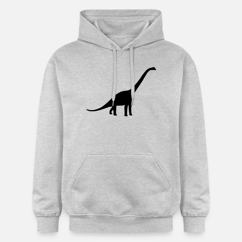 Dinosaure - Sweat à capuche Softstyle® Gildan Unisexe - gris clair chiné