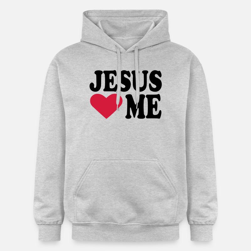 Jesus - Sweat à capuche Softstyle® Gildan Unisexe - gris clair chiné