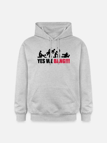 yes we bang - Gildan Unisex Softstyle® Midweight Hoodie - Hellgrau meliert