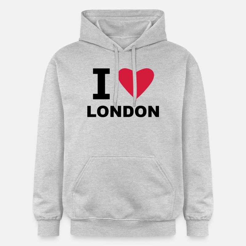 j'aime Londres - Sweat à capuche Softstyle® Gildan Unisexe - gris clair chiné