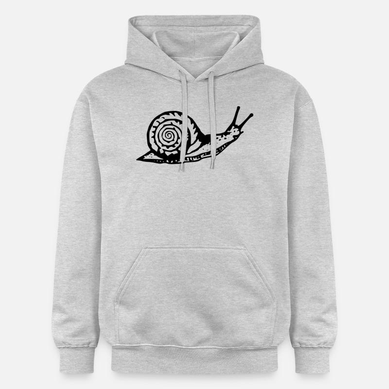 Snail noir et withe - Sweat à capuche Softstyle® Gildan Unisexe - gris clair chiné