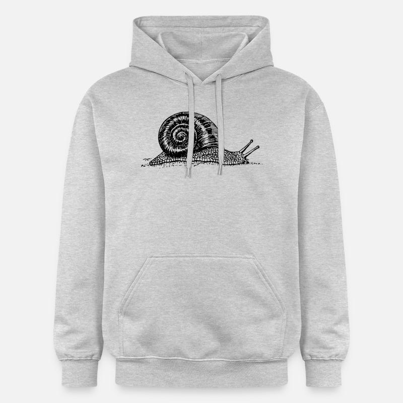 escargot noir et withe - Sweat à capuche Softstyle® Gildan Unisexe - gris clair chiné