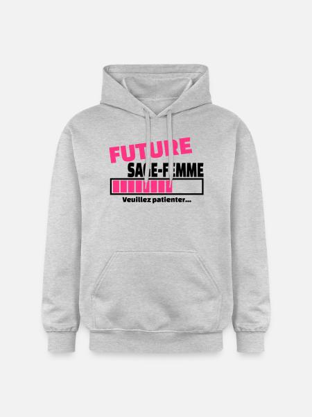 future sage-femme - Sweat à capuche Softstyle® Gildan Unisexe - gris clair chiné