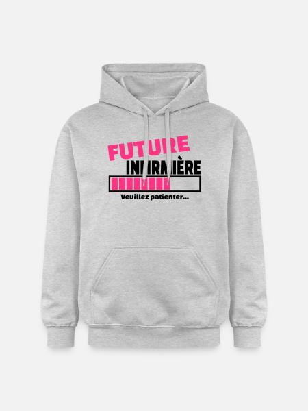 future infirmière - Sweat à capuche Softstyle® Gildan Unisexe - gris clair chiné