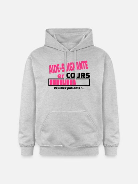aide-soignante en cours - Sweat à capuche Softstyle® Gildan Unisexe - gris clair chiné