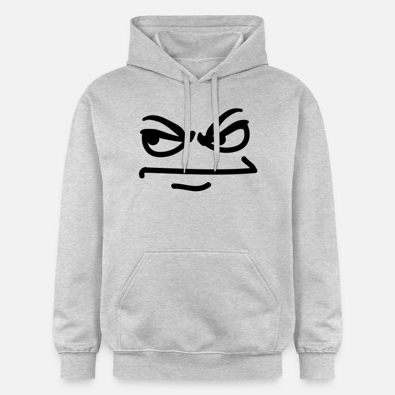 angry_face - Sweat à capuche Softstyle® Gildan Unisexe - gris clair chiné