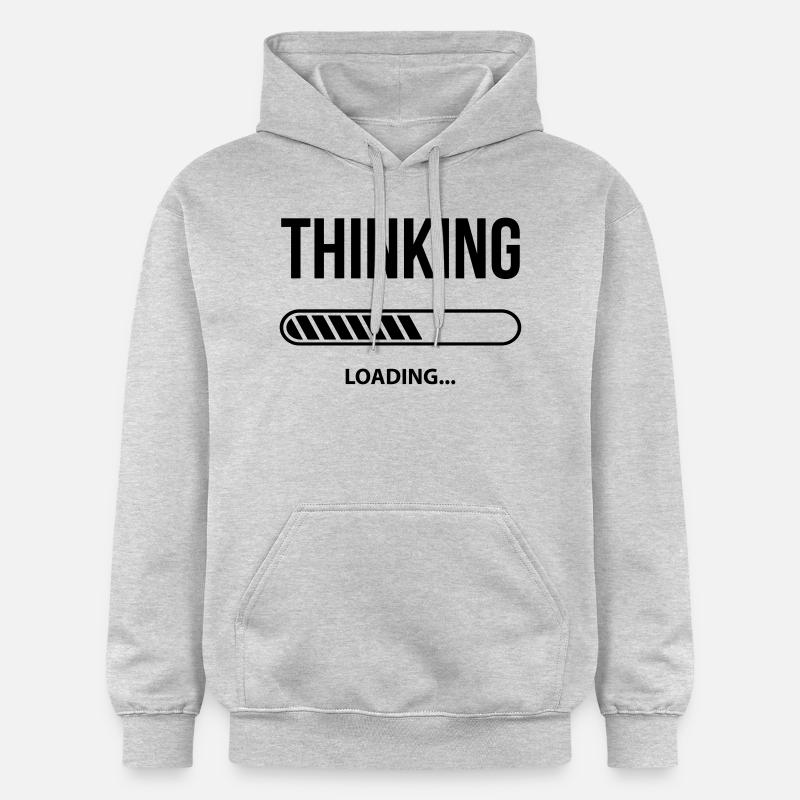 Thinking Loading - Gildan Unisex Softstyle® Midweight Hoodie - light heather grey