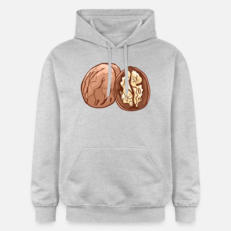 Real walnut nuts nut walnutwalnuts - Gildan Unisex Softstyle® Midweight Hoodie - light heather grey