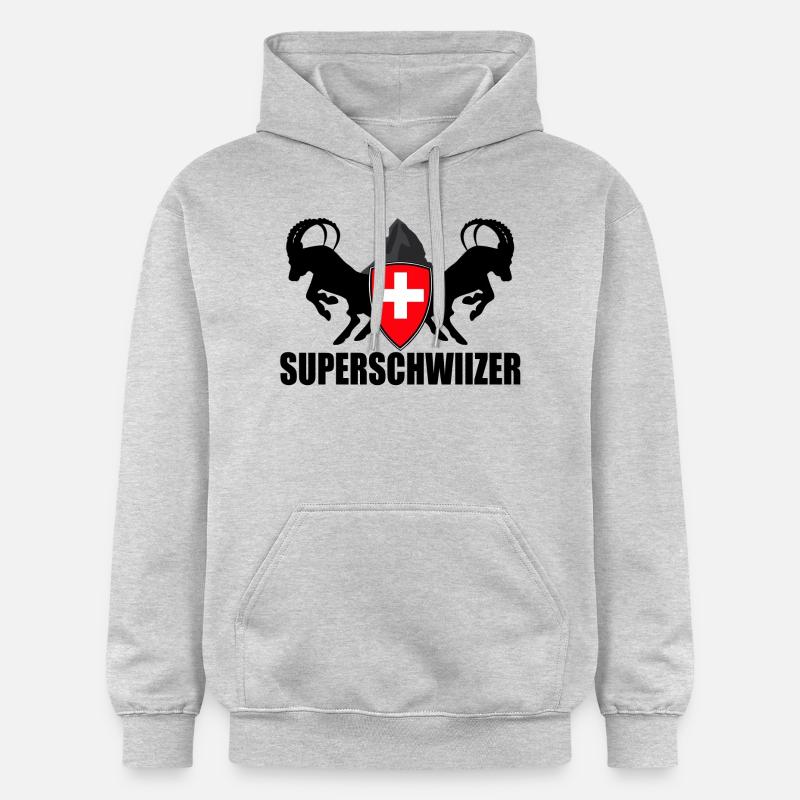 superschwiizer - Sweat à capuche Softstyle® Gildan Unisexe - gris clair chiné