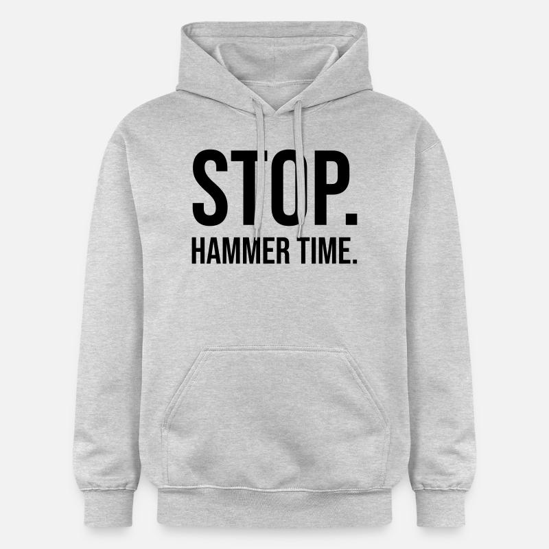 Arrêtez le temps de marteau - Sweat à capuche Softstyle® Gildan Unisexe - gris clair chiné