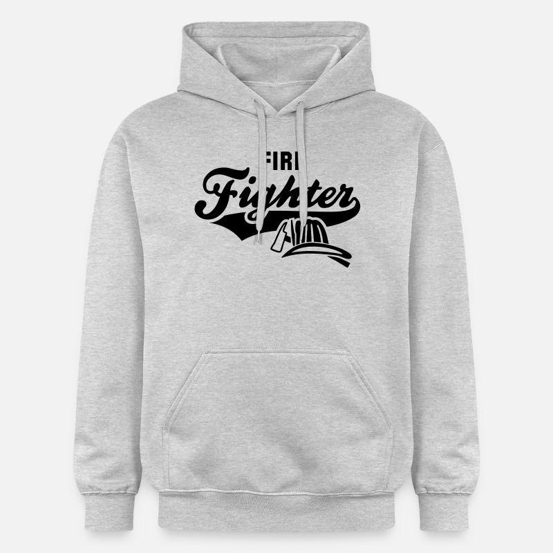 Pompier - Sweat à capuche Softstyle® Gildan Unisexe - gris clair chiné