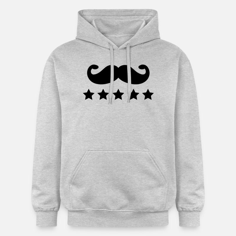 mustache - Sweat à capuche Softstyle® Gildan Unisexe - gris clair chiné