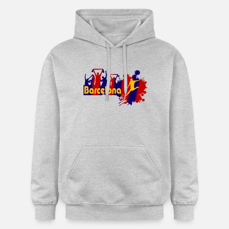 barcelona - Sweat à capuche Softstyle® Gildan Unisexe - gris clair chiné