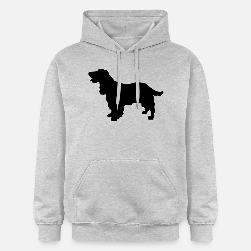 Cocker Spaniel chien - Sweat à capuche Softstyle® Gildan Unisexe - gris clair chiné