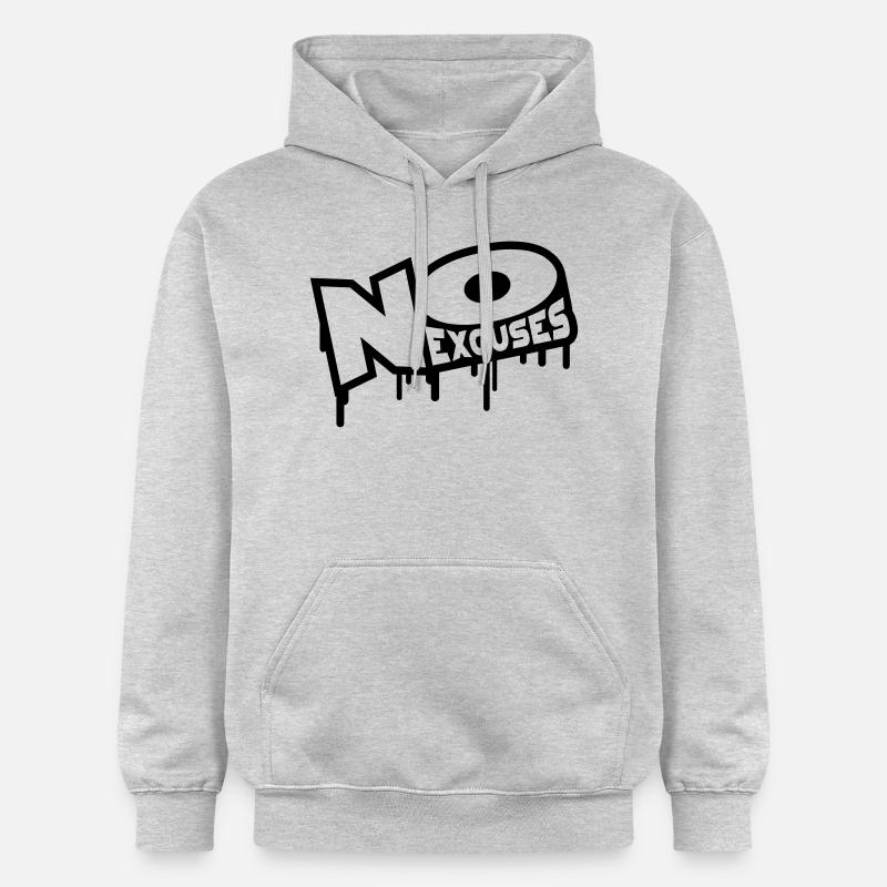 No Excuses - Sweat à capuche Softstyle® Gildan Unisexe - gris clair chiné