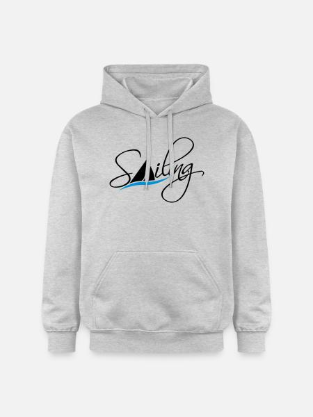 Sailing Logo Design - Gildan Unisex Softstyle® Midweight Hoodie - light heather grey