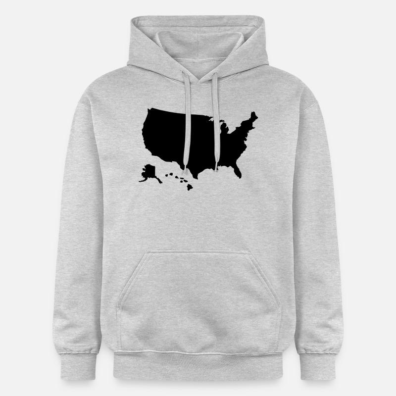 Etats-Unis - Sweat à capuche Softstyle® Gildan Unisexe - gris clair chiné