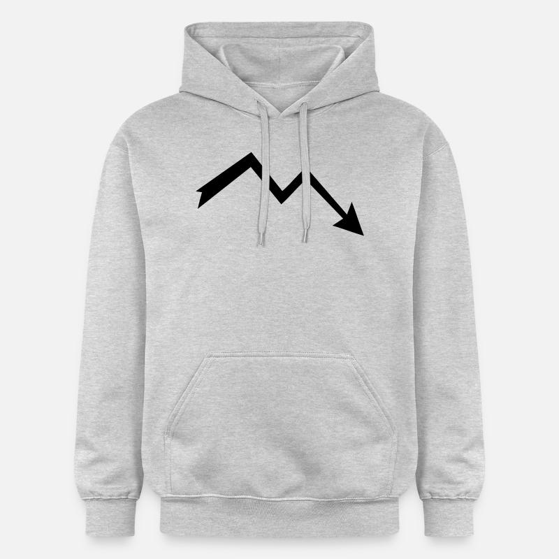 Flèche - Sweat à capuche Softstyle® Gildan Unisexe - gris clair chiné