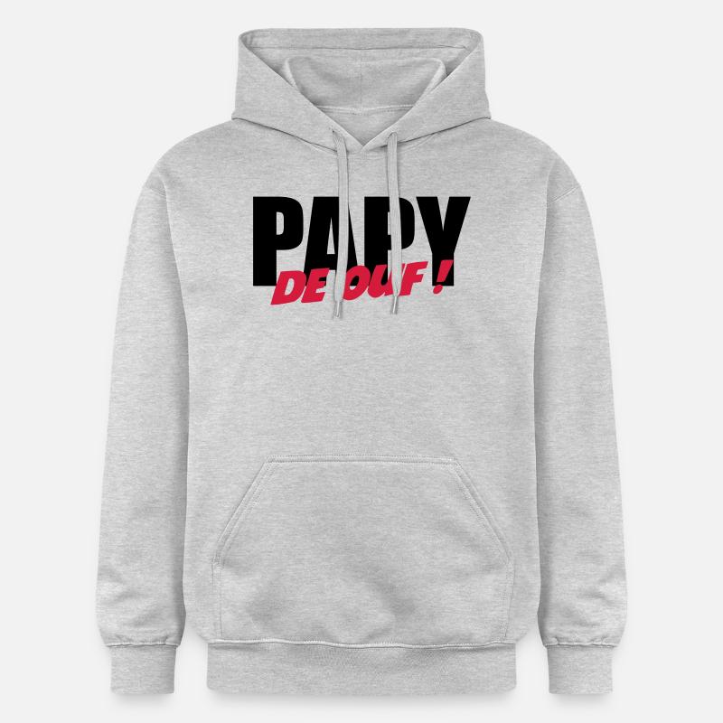 Papy de ouf ! - Sweat à capuche Softstyle® Gildan Unisexe - gris clair chiné