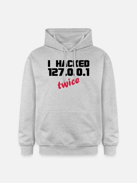 i hacked localhost twice - Gildan Unisex Softstyle® Midweight Hoodie - Hellgrau meliert