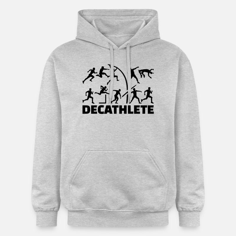 Decathlete - Sweat à capuche Softstyle® Gildan Unisexe - gris clair chiné