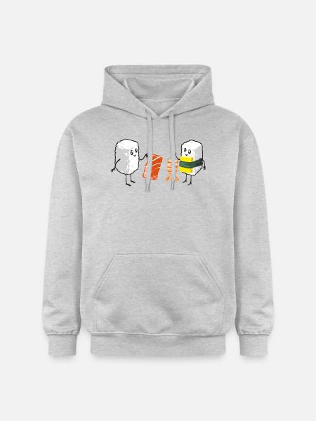 Sushi Shopping - Gildan Unisex Softstyle® Midweight Hoodie - Hellgrau meliert